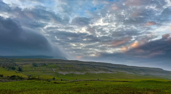 Yorkshire Three Peaks and waterfalls from Ingleton